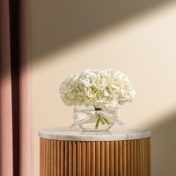 Magical White Hydrangea Vase
