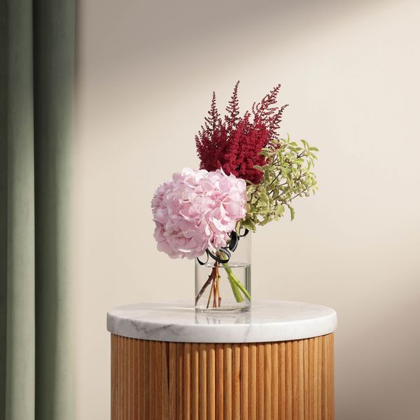 Hydrangea & Astilbe | Glass Vase
