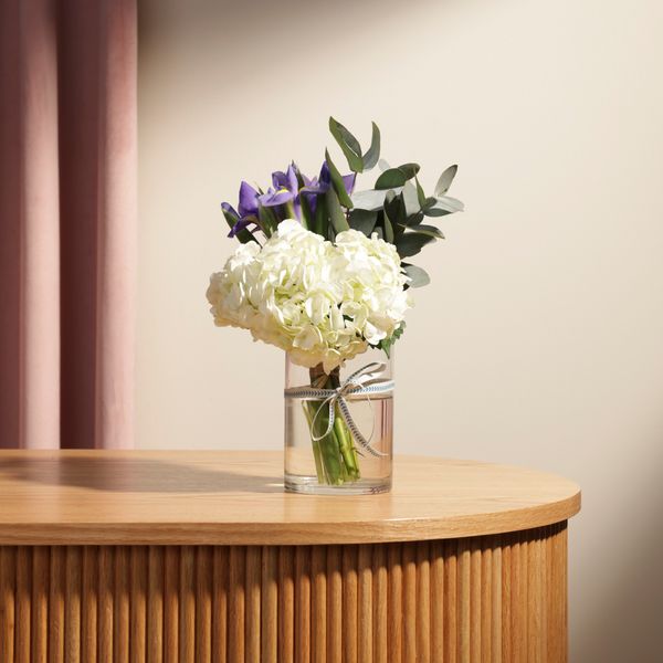 Azure Elegance Flower Vase